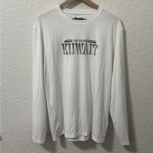 Champion White Kuwait Graphic Long Sleeve Men's Tee